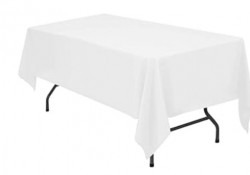 6ft white tablecloth 60x102