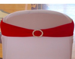 Red sash for chairs