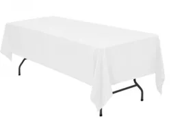 8 ft white tablecloth 60x126