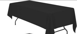 8 ft black tablecloth 60x126